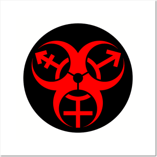 Trans Biohazard - Black Circle Posters and Art